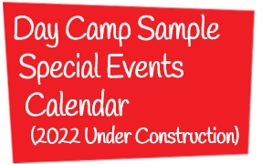 Summer Camp Special Events Calendar